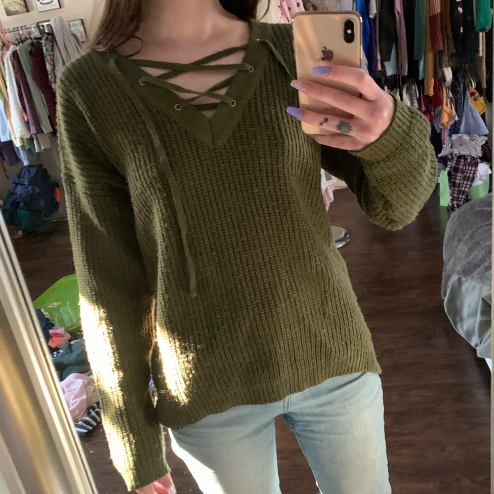 Olive green sweater